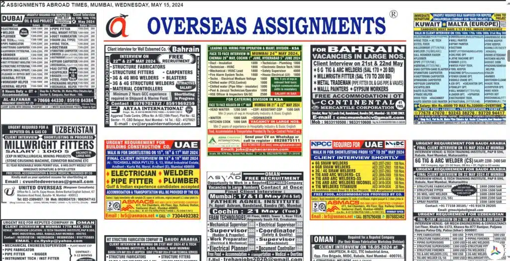 assignment abroad times 15th May 2024 download