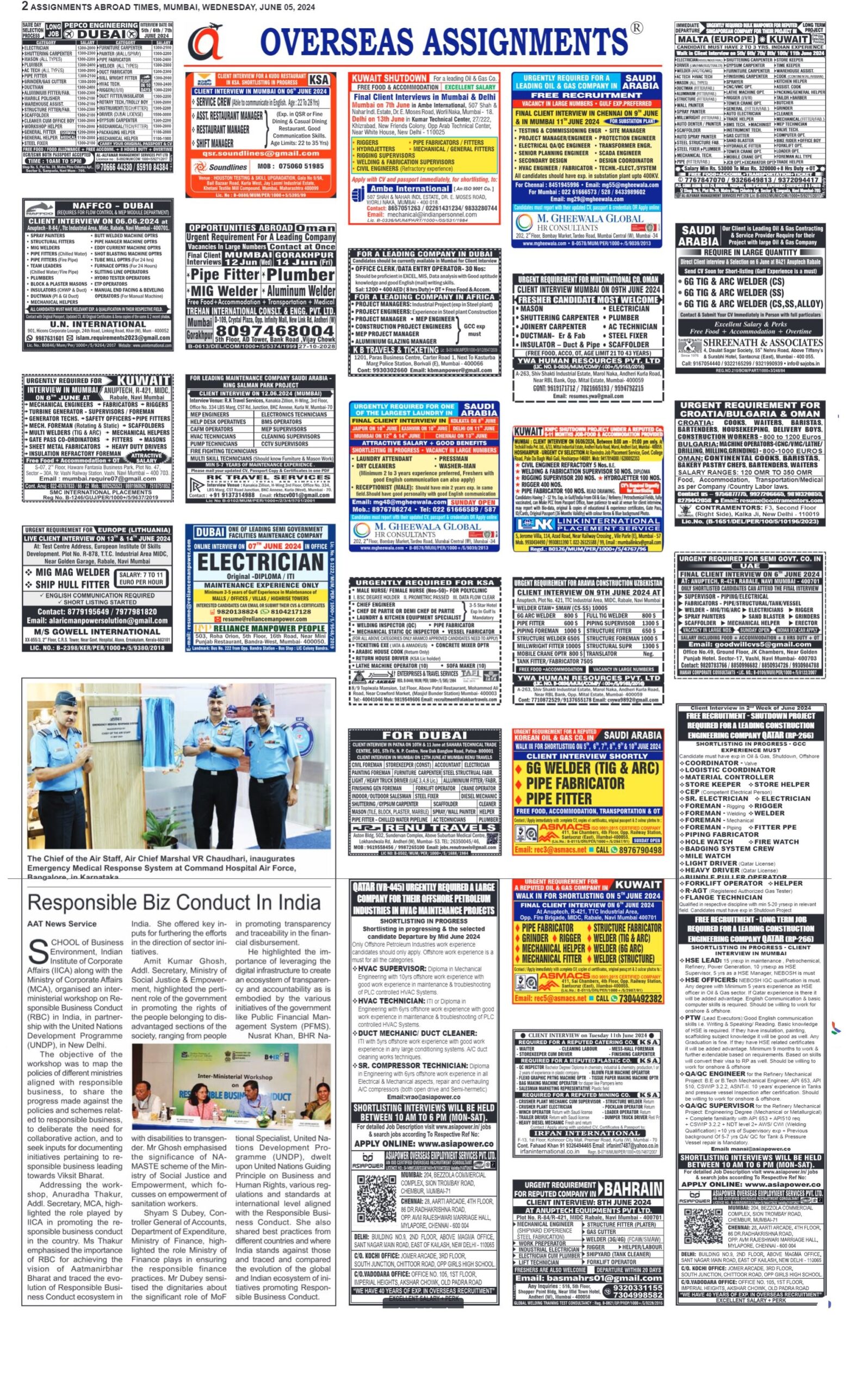 assignment abroad times 05th June 2024
