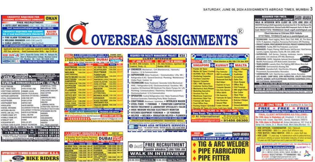 assignment abroad times 09th June 2024 download