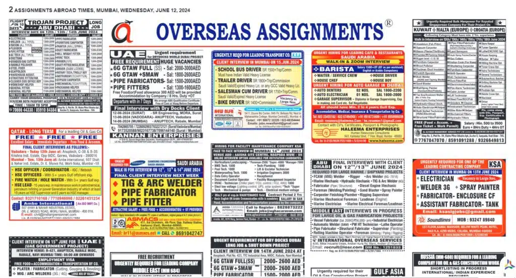 assignment abroad times 12th June 2024 download