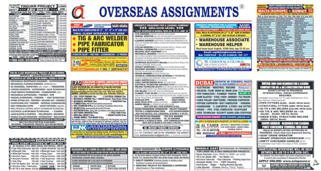 assignment abroad times 15th June 2024 download