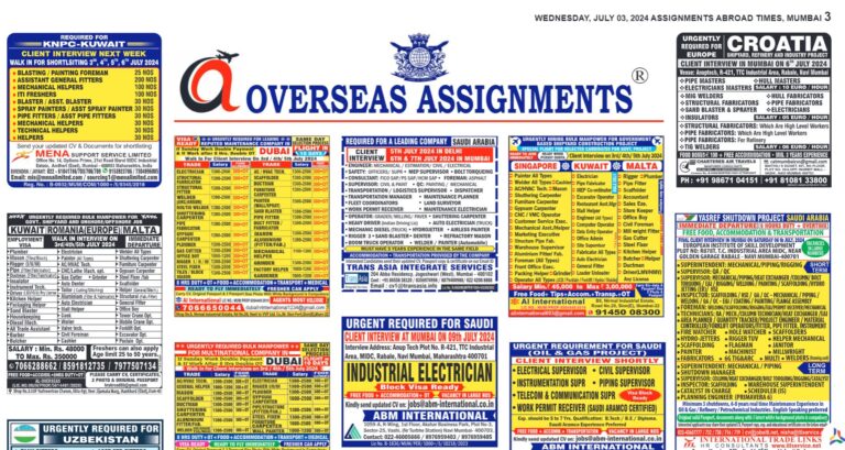 assignment abroad times 03rd July 2024