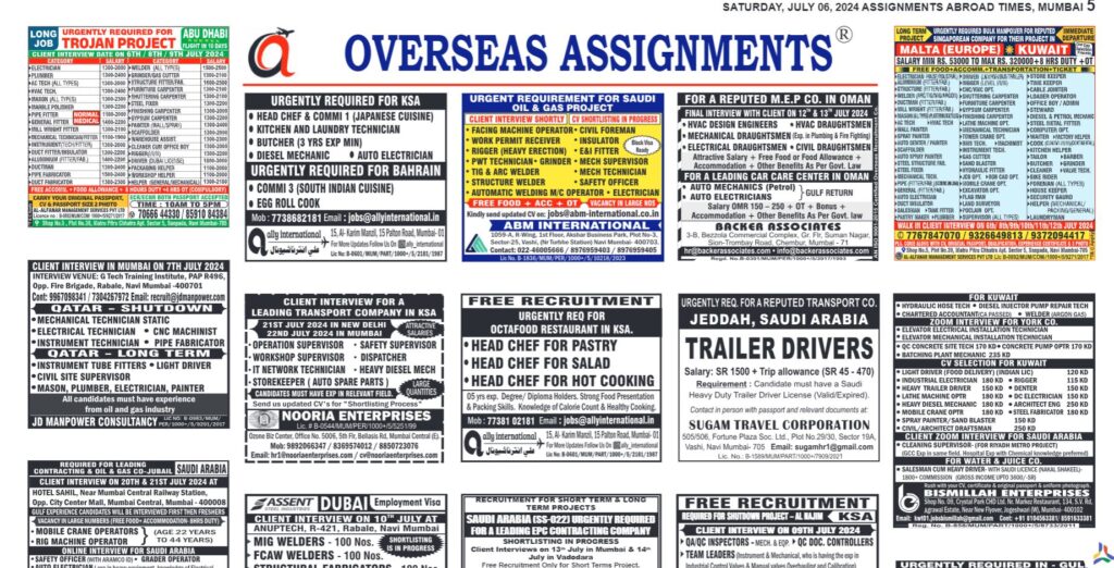 assignment abroad times 07th July 2024