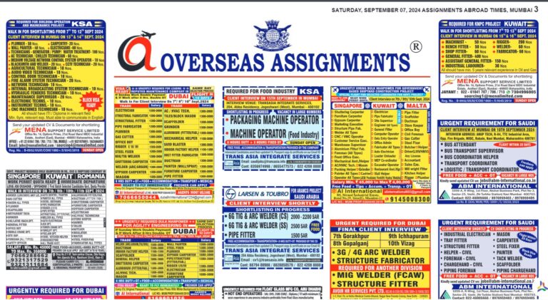 assignment abroad times 07th September 2024