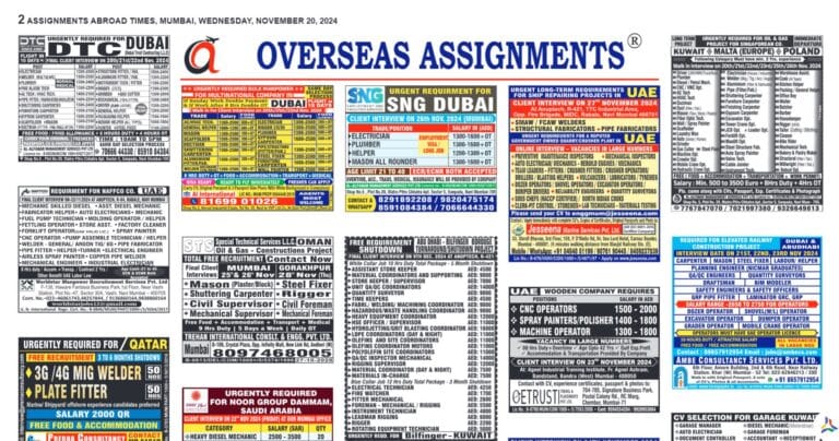 assignment abroad times 20th November 2024