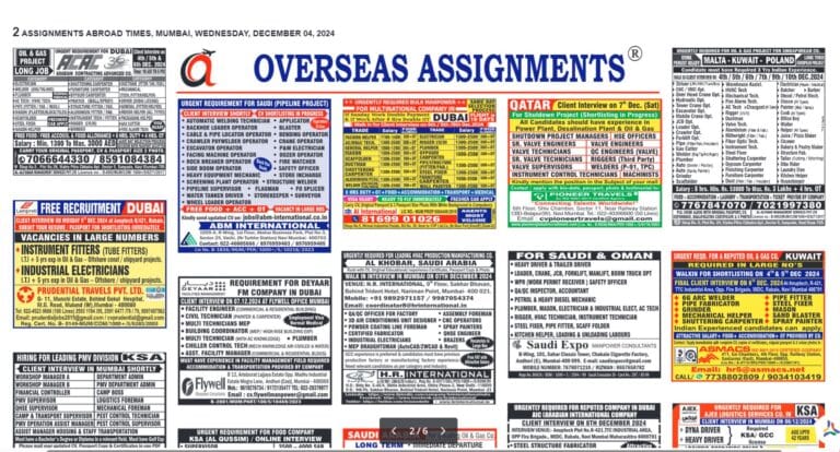 Assignment Abroad Times 04th December 2024