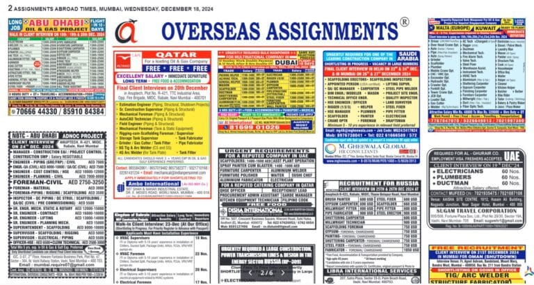 assignment abroad times 21st December 2024