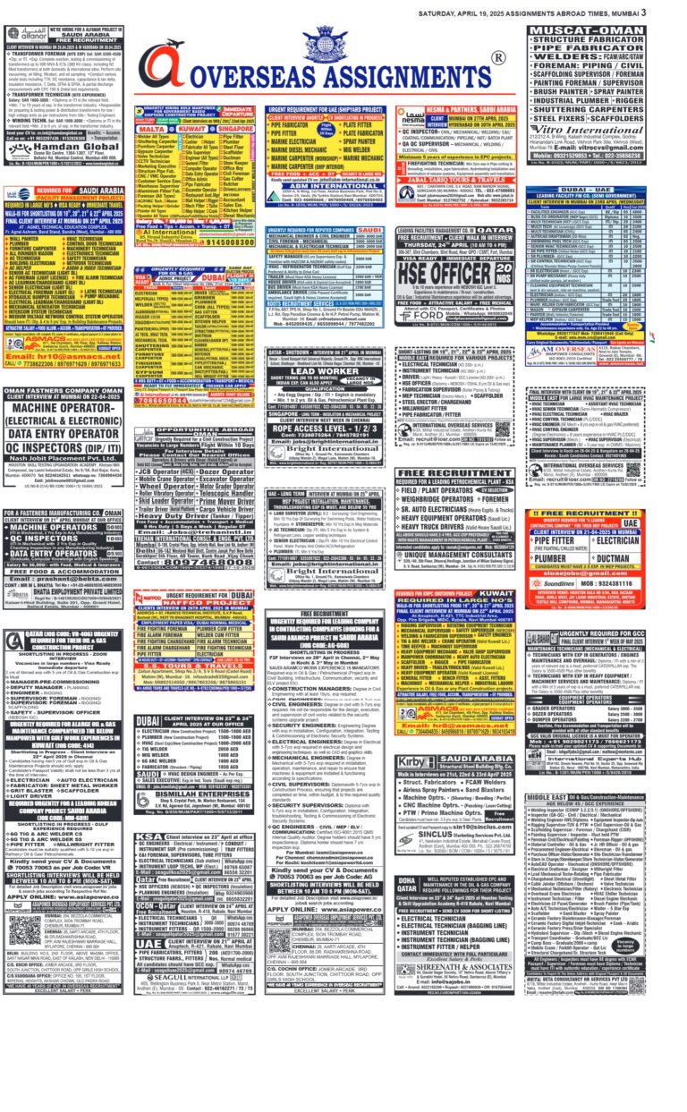 assignment abroad times 31st May 2025
