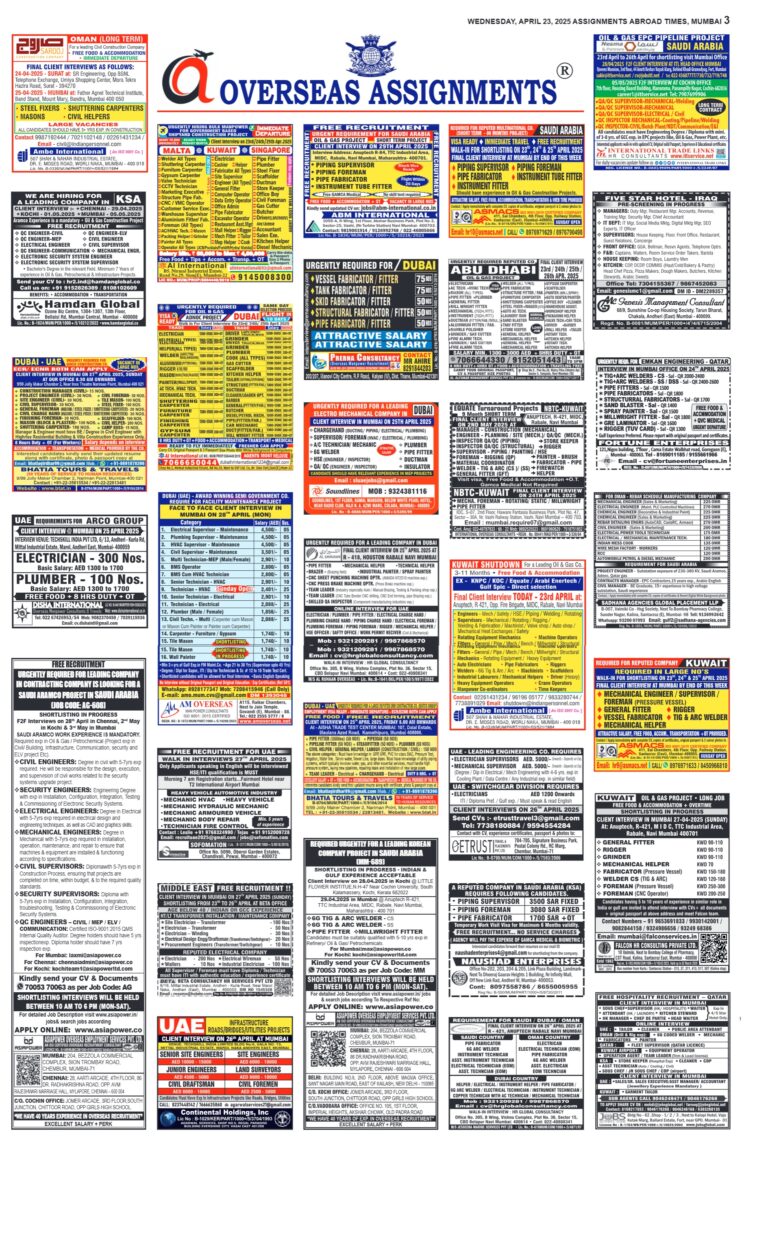 assignment abroad times 16th June 2025