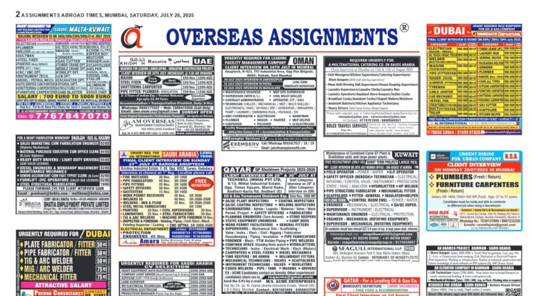 assignment abroad times 02nd August 2025