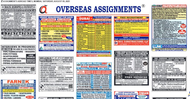 assignment abroad times 09th August 2025