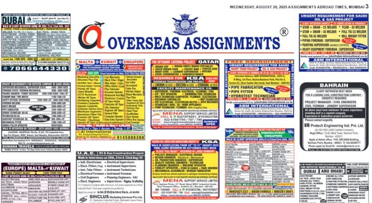 assignment abroad times 06th Sept 2025