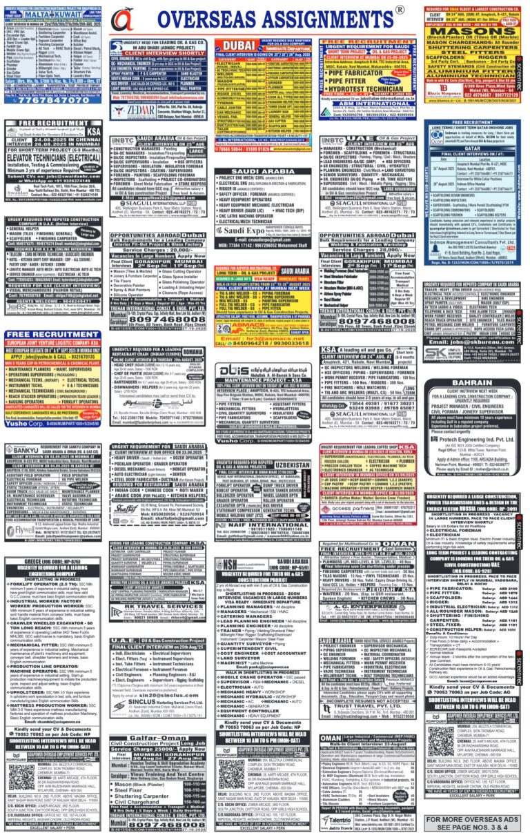 assignment abroad times 23rd August 2025