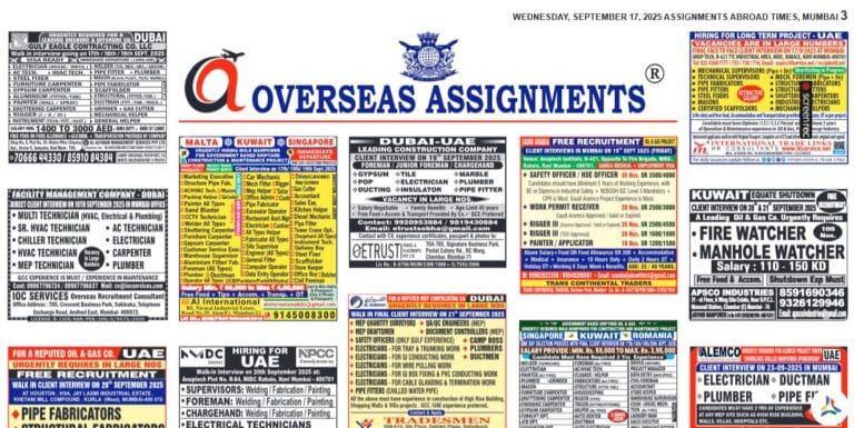 assignment abroad times 17th Sept 2025