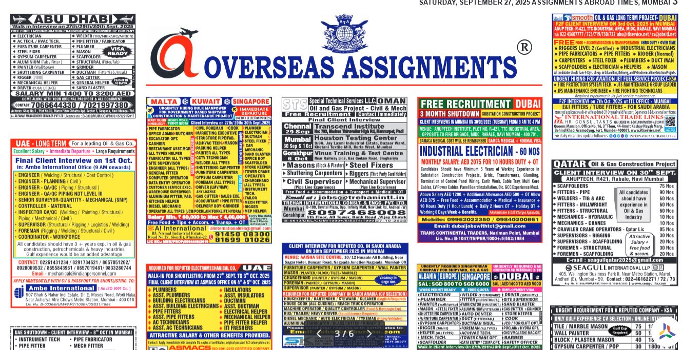 assignment abroad times 22nd Nov 2025